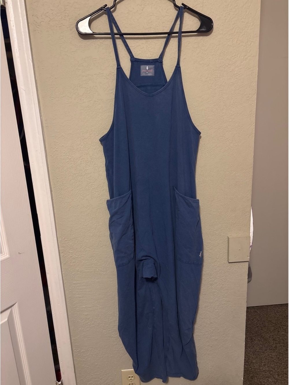Free People Movement Blue Jumpsuit with Pockets Small
